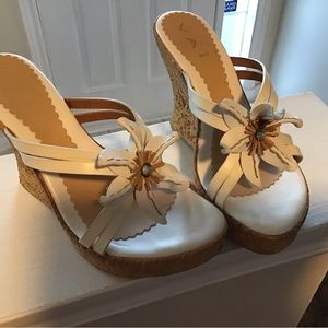 Platform wedge heel sandal shoes